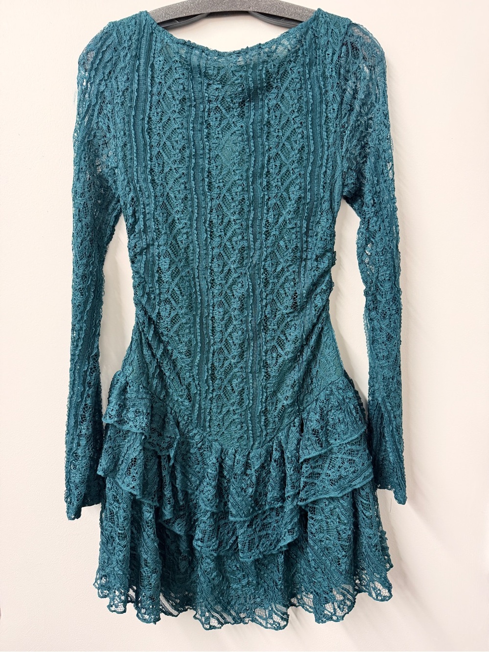 Free People Tabby Lace Mini Dress in Green - Picture 5 of 6